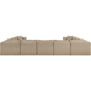  Manufacturer Color_Taupe -- Shaggy 171" Taupe Corduroy Performance Fabric Upholstered 9 pc Modular Sectional IMAGE 4