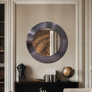  Meridian Sphere Black Iron Frame Mirror IMAGE 2