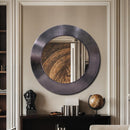  Meridian Sphere Black Iron Frame Mirror IMAGE 2