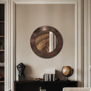  Meridian Sphere Brown Iron Frame Mirror IMAGE 2