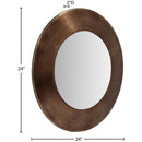  Meridian Sphere Brown Iron Frame Mirror IMAGE 7