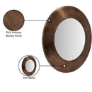  Meridian Sphere Brown Iron Frame Mirror IMAGE 8