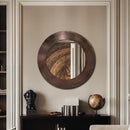  Meridian Sphere Brown Iron Frame Mirror IMAGE 2