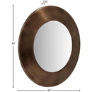  Meridian Sphere Brown Iron Frame Mirror IMAGE 7