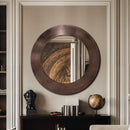  Meridian Sphere Brown Iron Frame Mirror IMAGE 2