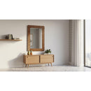  Meridian Revolve Brown Oak Veneer Mirror IMAGE 2