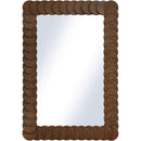  Meridian Revolve Brown Oak Veneer Mirror IMAGE 3