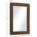  Meridian Revolve Brown Oak Veneer Mirror IMAGE 6