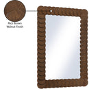  Meridian Revolve Brown Oak Veneer Mirror IMAGE 7