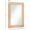  Meridian Revolve Natural Oak Veneer Mirror IMAGE 6