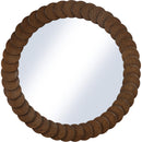  Meridian Revolve Brown Oak Veneer Mirror IMAGE 3