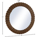  Meridian Revolve Brown Oak Veneer Mirror IMAGE 6