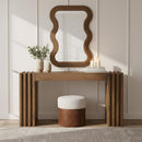  Meridian Bellagio Brown Oak Veneer Mirror IMAGE 2
