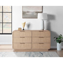  Color_Natural -- Meridian Windsor 6 Drawer Dresser IMAGE 3