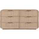  Color_Natural -- Meridian Windsor 6 Drawer Dresser IMAGE 4