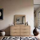  Meridian Windsor Natural Solid Wood Mirror IMAGE 2