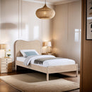 Meridian Windsor Natural Rubberwood Twin Bed (3 Boxes) IMAGE 2