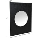  Meridian Optic Black Oak Wood Frame Mirror IMAGE 8