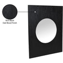  Meridian Optic Black Oak Wood Frame Mirror IMAGE 9