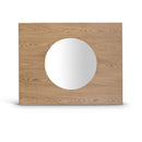  Meridian Optic Natural Oak Wood Frame Mirror IMAGE 1