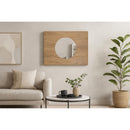  Meridian Optic Natural Oak Wood Frame Mirror IMAGE 2
