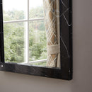  Meridian Pavia Black Genuine Marble Frame Mirror IMAGE 6
