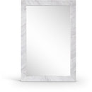  Meridian Pavia White Genuine Marble Frame Mirror IMAGE 1