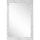  Meridian Pavia White Genuine Marble Frame Mirror IMAGE 3