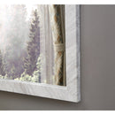  Meridian Pavia White Genuine Marble Frame Mirror IMAGE 6