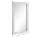 Meridian Pavia White Genuine Marble Frame Mirror IMAGE 7