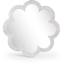  Meridian Vicenza White Genuine Marble Frame Mirror IMAGE 1