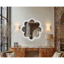 Meridian Vicenza White Genuine Marble Frame Mirror IMAGE 2