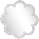  Meridian Vicenza White Genuine Marble Frame Mirror IMAGE 3