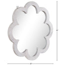  Meridian Vicenza White Genuine Marble Frame Mirror IMAGE 7