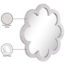  Meridian Vicenza White Genuine Marble Frame Mirror IMAGE 8