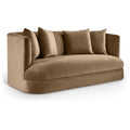  Manufacturer Color_Beige -- Meridian Alder Stationary Fabric Loveseat IMAGE 1