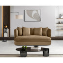 Meridian Alder Beige Velvet Loveseat IMAGE 2