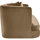 Meridian Alder Beige Velvet Loveseat IMAGE 7