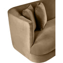 Meridian Alder Beige Velvet Sofa IMAGE 10