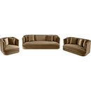 Meridian Alder Beige Velvet Sofa IMAGE 12