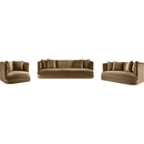 Meridian Alder Beige Velvet Sofa IMAGE 13