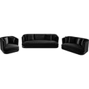  Manufacturer Color_Black -- Alder 66" Black Velvet Upholstered Loveseat IMAGE 12