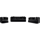 Meridian Alder Black Velvet Loveseat IMAGE 13