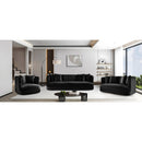 Meridian Alder Black Velvet Loveseat IMAGE 14
