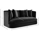  Manufacturer Color_Black -- Alder 66" Black Velvet Upholstered Loveseat IMAGE 16