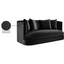  Manufacturer Color_Black -- Alder 66" Black Velvet Upholstered Loveseat IMAGE 17