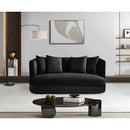  Manufacturer Color_Black -- Alder 66" Black Velvet Upholstered Loveseat IMAGE 2