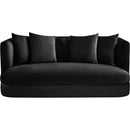  Manufacturer Color_Black -- Alder 66" Black Velvet Upholstered Loveseat IMAGE 3