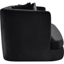 Meridian Alder Black Velvet Loveseat IMAGE 7