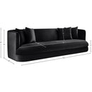  Manufacturer Color_Black -- Alder 93.5" Black Velvet Upholstered Sofa IMAGE 16